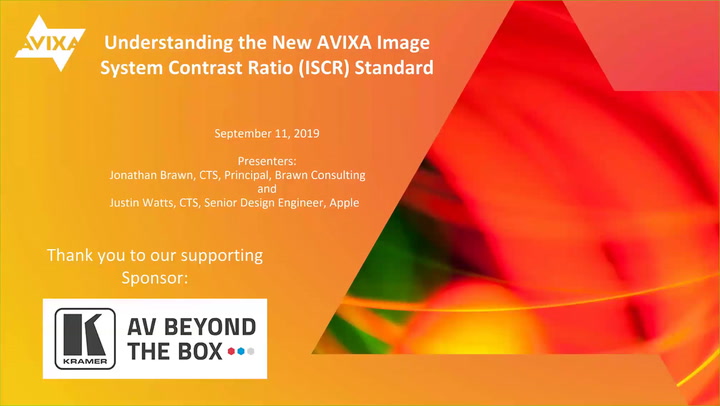 Understanding the New AVIXA Image System Contrast Ratio ISCR Standard