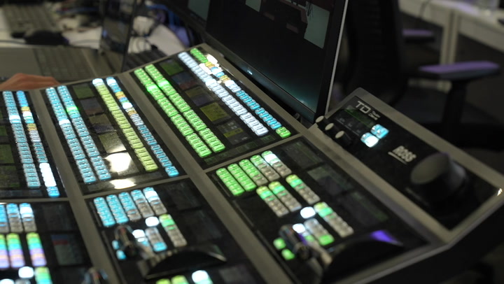Ross Video Solutions demonstrates its Live Virtual Studio Experience at the AVIXA Booth at Infocomm 2024.