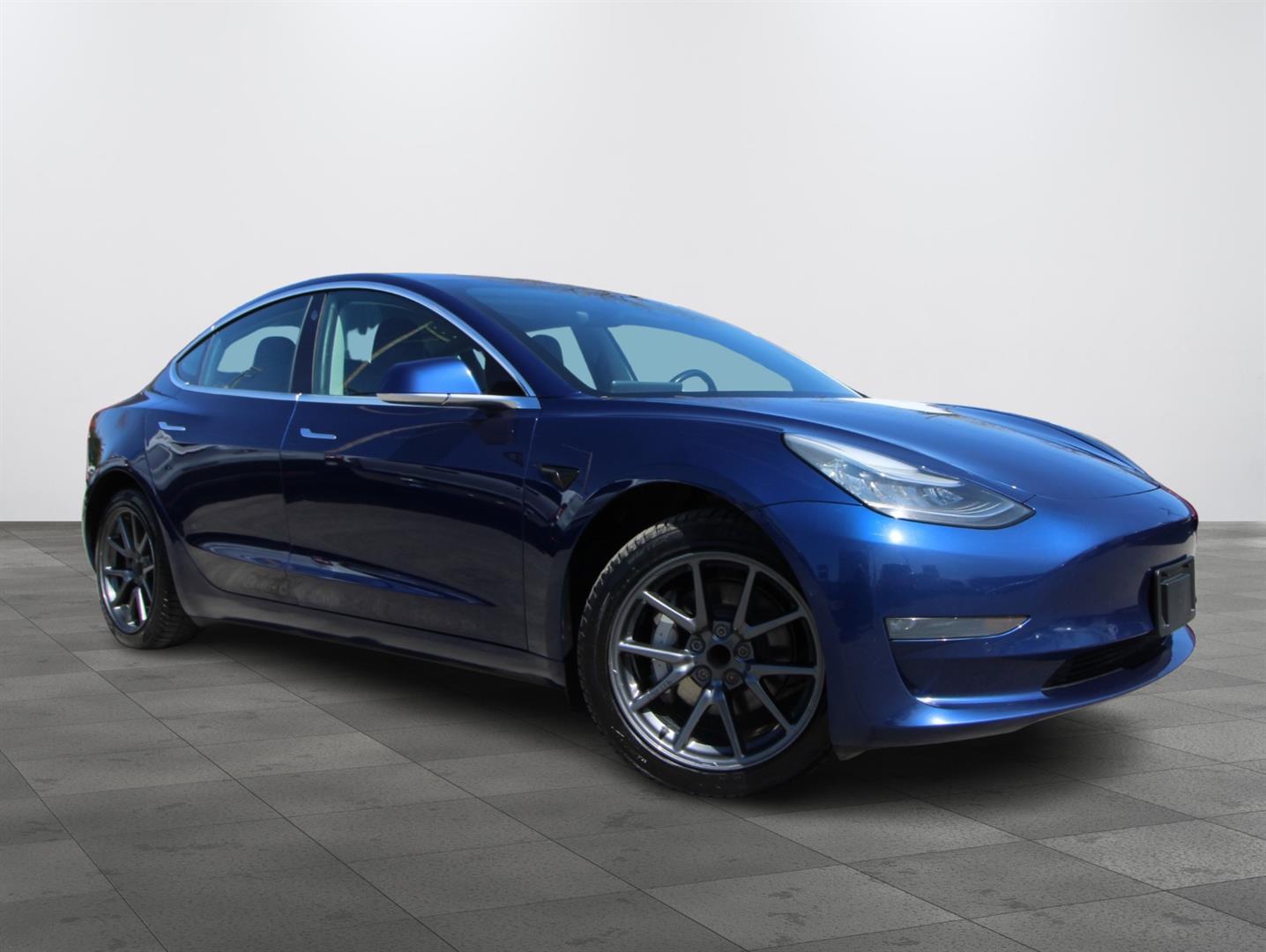 Blue 2019 Tesla Model 3 Sedan Rear-Wheel Drive Automatic