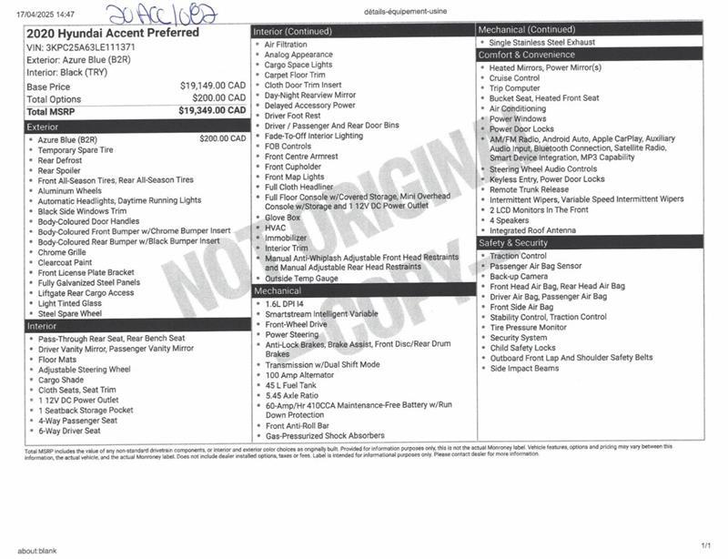 2020 Hyundai Accent - Image 10