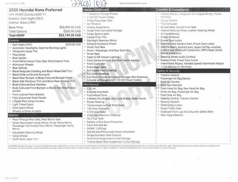 2020 Hyundai Kona - Image 12