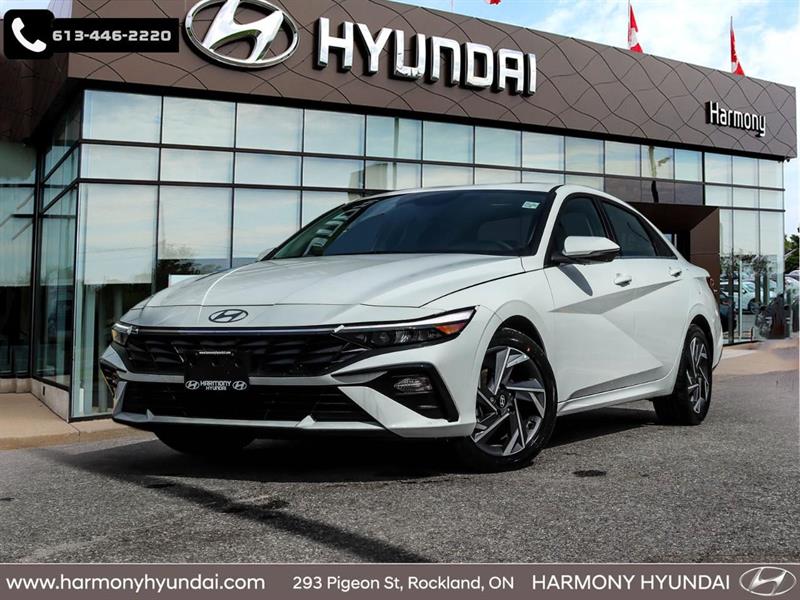White 2025 Hyundai Elantra Hybrid Luxury FWD Sedan Automatic