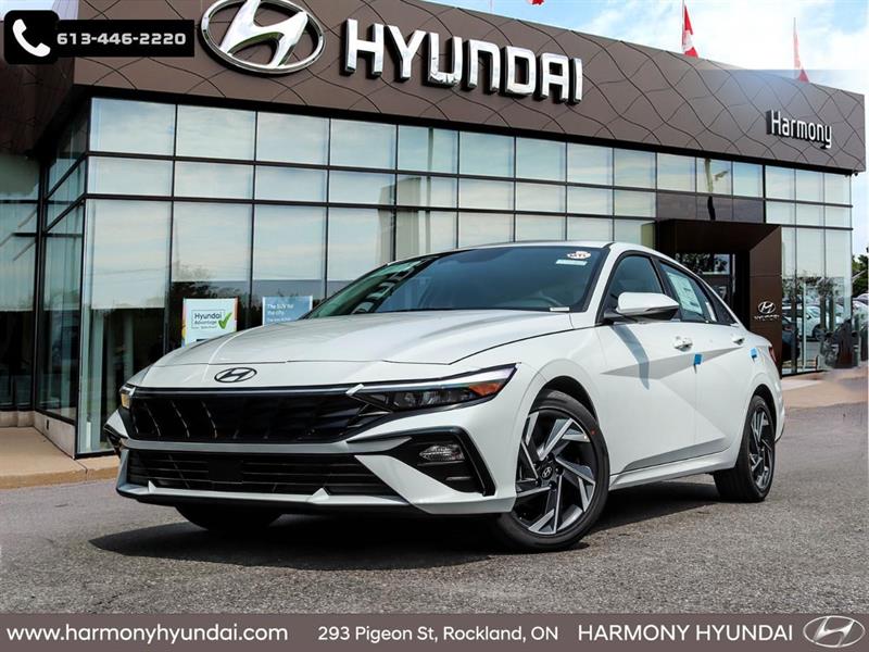 White 2025 Hyundai Elantra Hybrid Luxury FWD Sedan Automatic