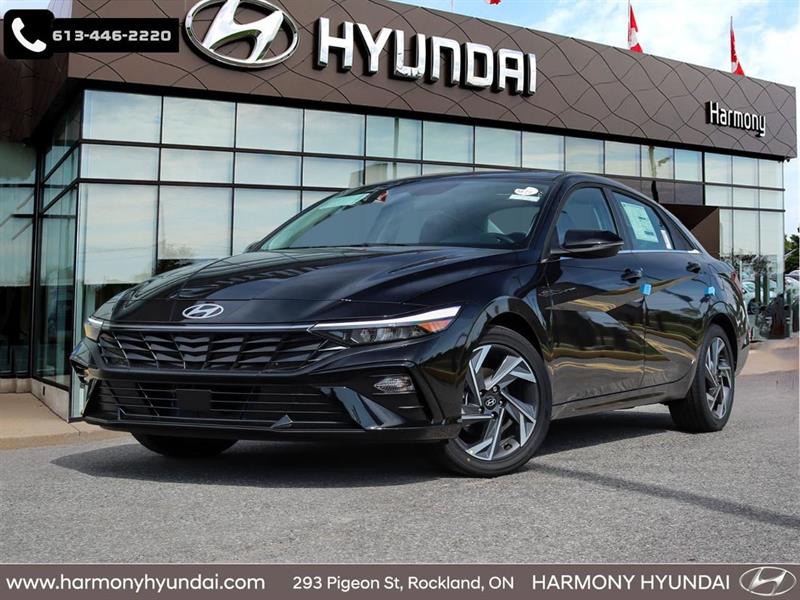 Black 2025 Hyundai Elantra Hybrid Luxury FWD Sedan Automatic
