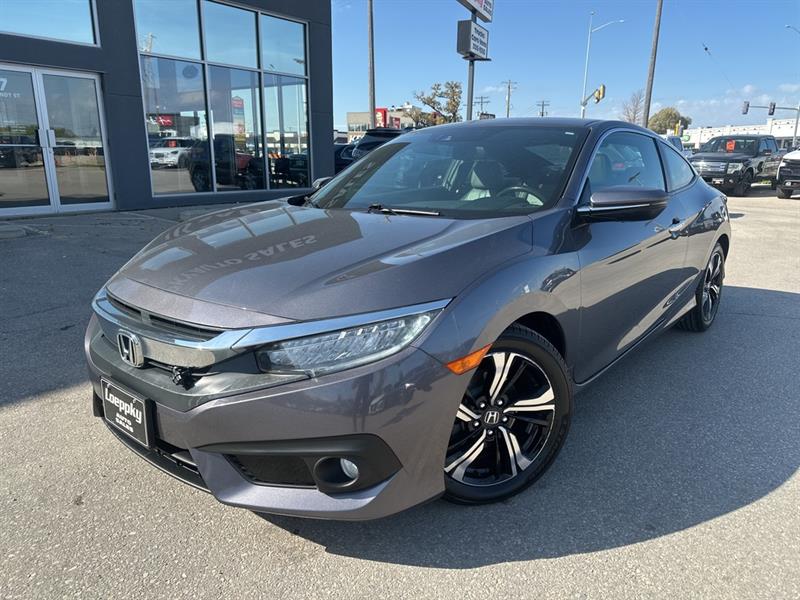 Gray 2018 Honda Civic Coupe Coupe Front-Wheel Drive Continuously Variable Transmission