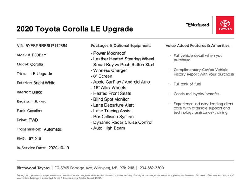 toyota Corolla 2020 - 2