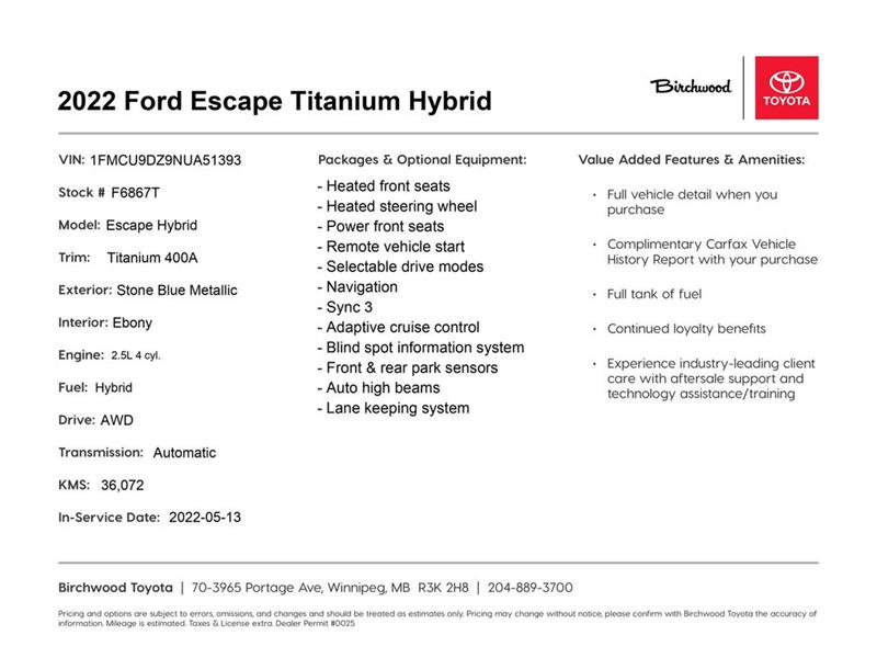 ford Escape 2022 - 2