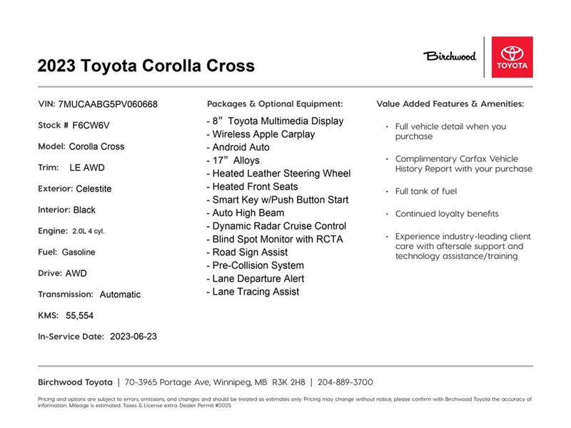 toyota Corolla Cross 2023 - 2