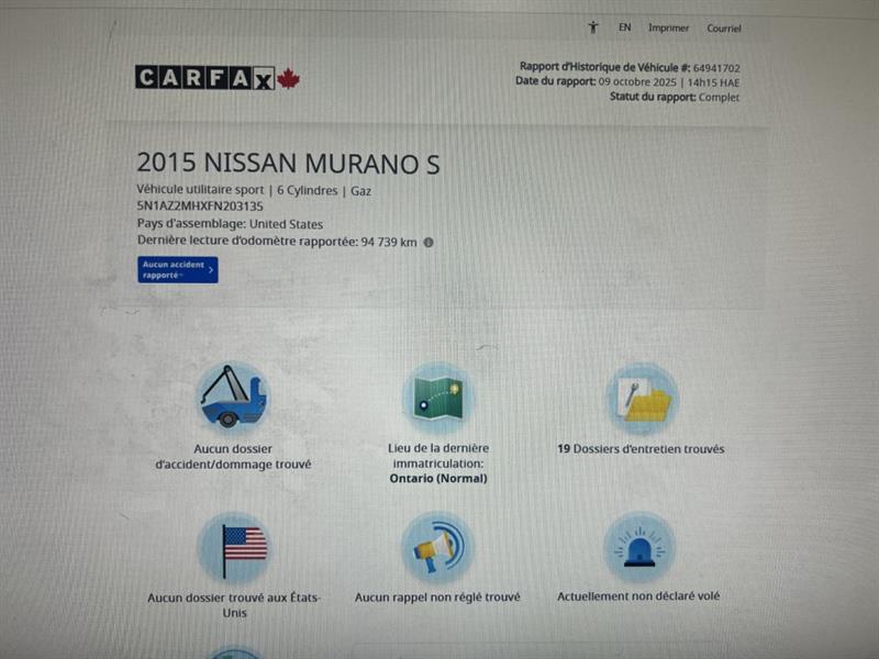 nissan Murano 2015 - 2