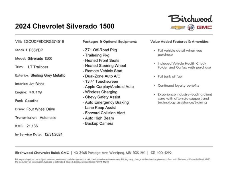 chevrolet Silverado 1500 2024 - 2