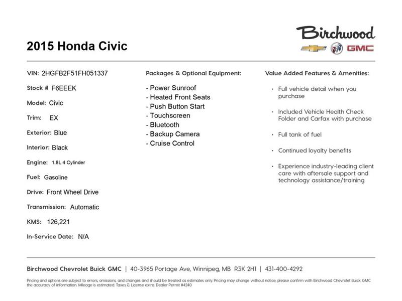 honda Civic Sedan 2015 - 2