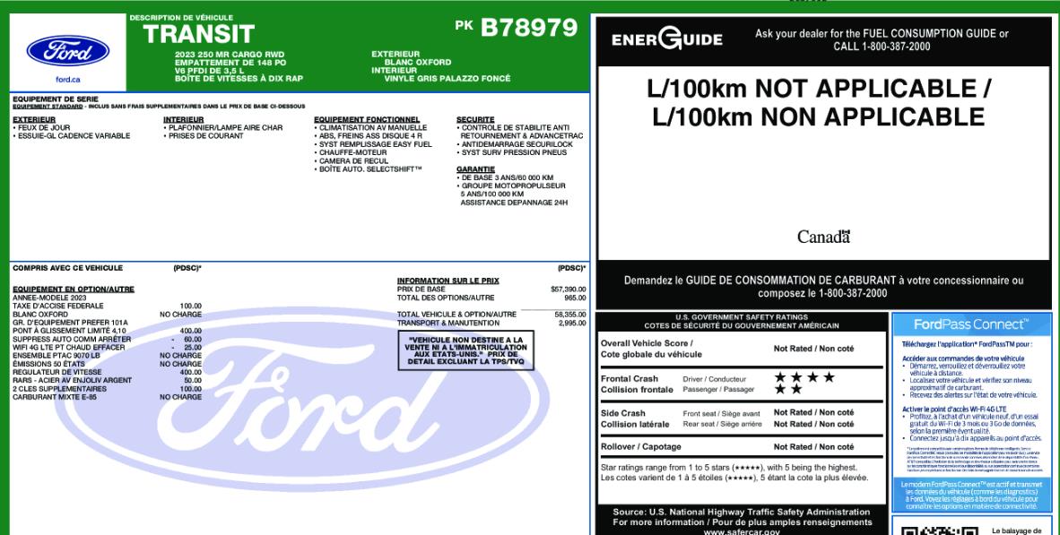 ford Transit fourgon utilitaire 2023