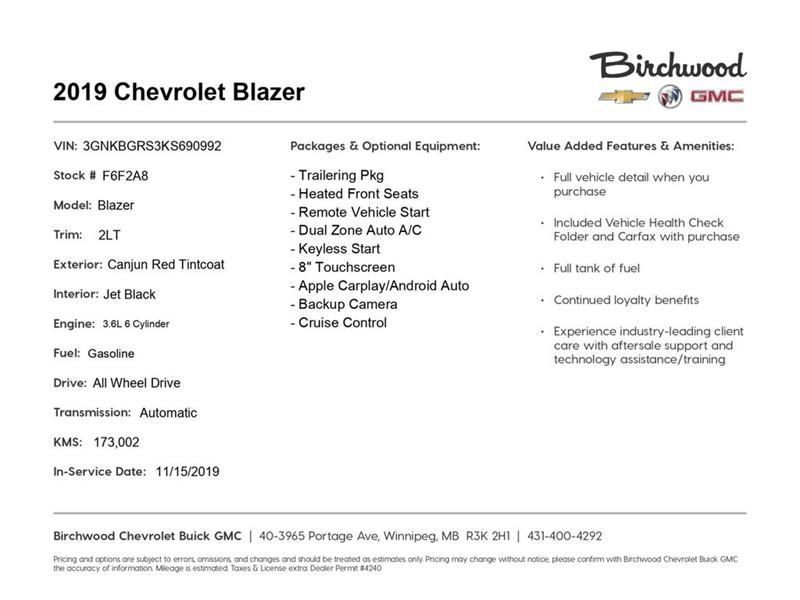 chevrolet Blazer 2019 - 2