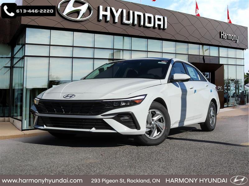 White 2025 Hyundai Elantra Essential FWD Sedan Continuously Variable Transmission