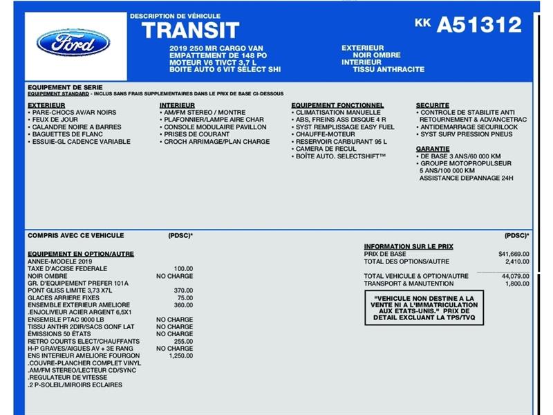 ford Transit fourgon utilitaire 2019 - 27
