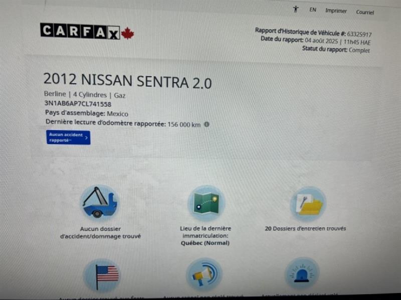 nissan Sentra 2012 - 2