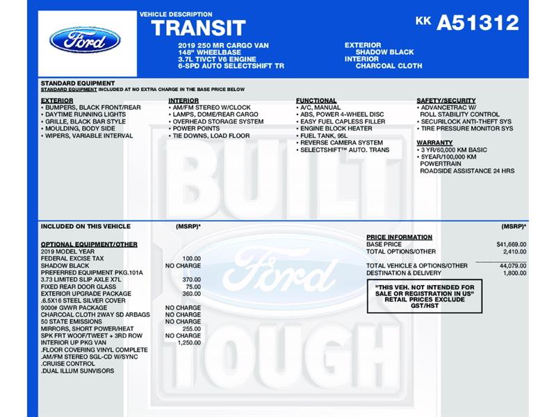 ford Transit fourgon utilitaire 2019 - 26