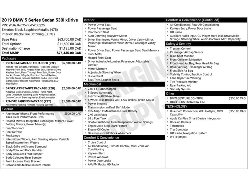 bmw 5 Series 2019 - 2