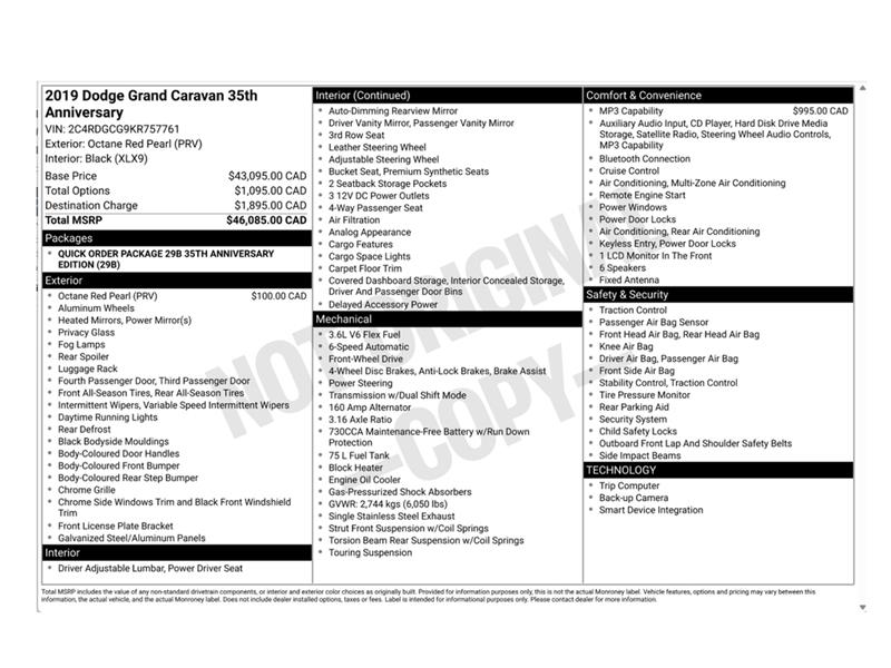 dodge Grand Caravan 2019 - 36