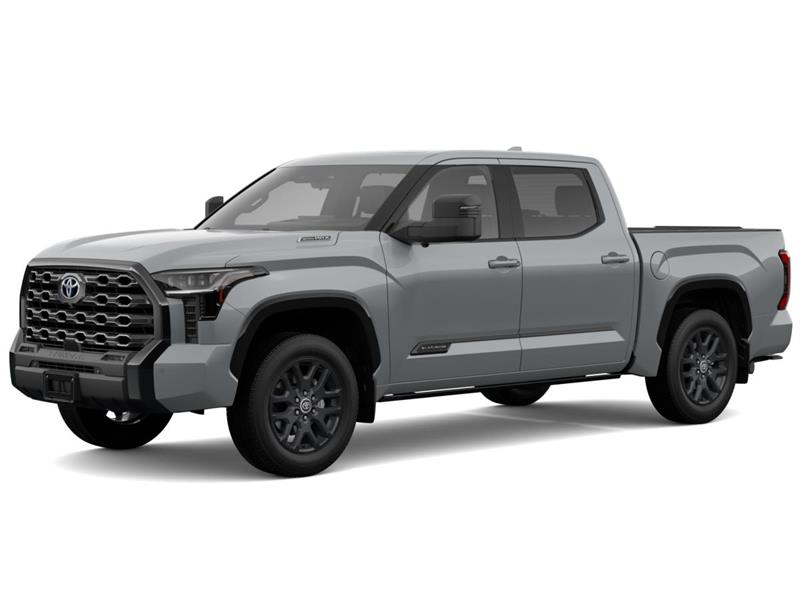 Silver 2026 Toyota Tundra Hybrid Platinum HV CrewMax Cab 4WD Pickup Truck Four-Wheel Drive Automatic