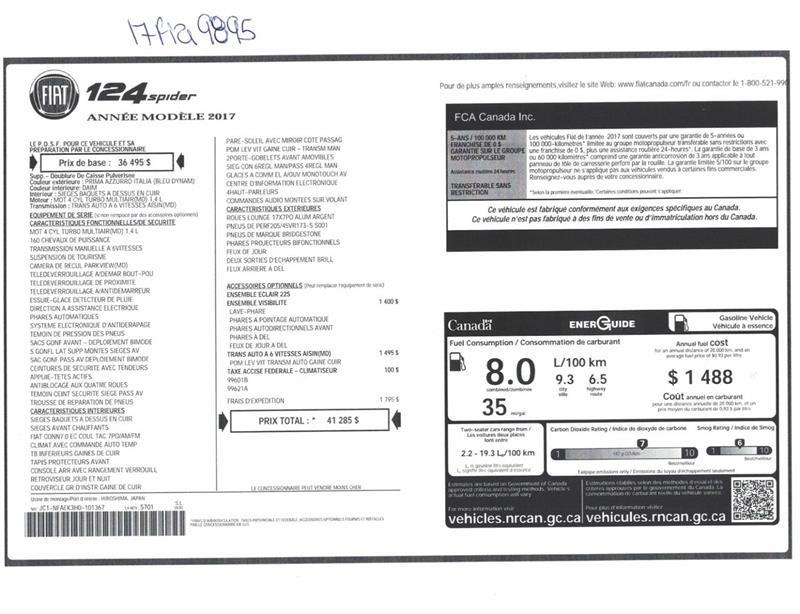 2017 Fiat 124 Spider - Image 10