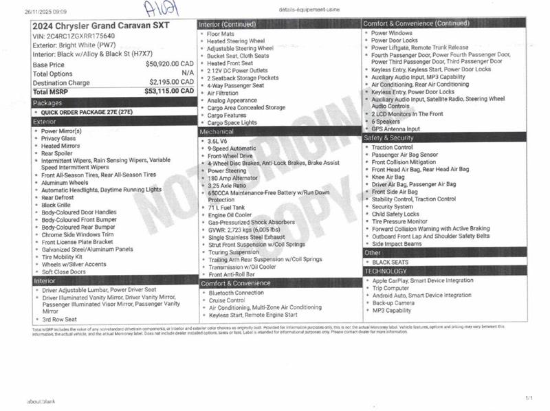 chrysler Grand Caravan 2024 - 10