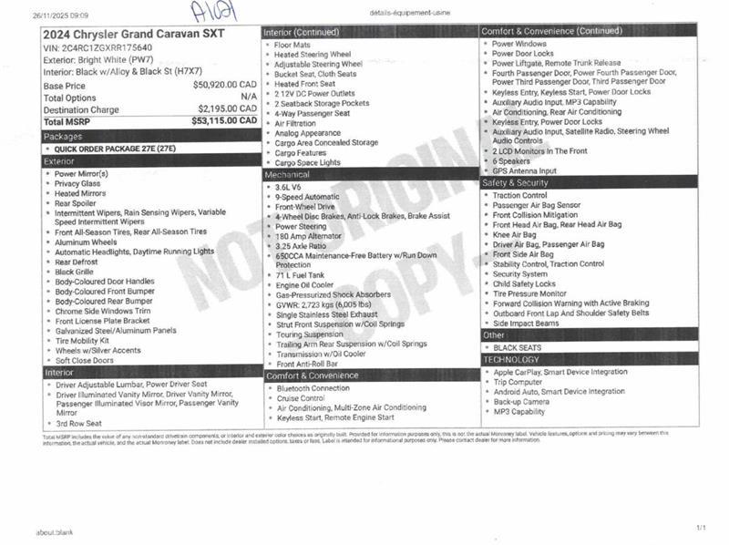 2024 Chrysler Grand Caravan - Image 10