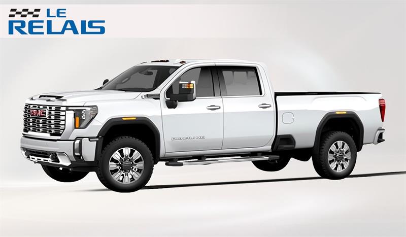 White 2026 GMC Sierra 3500HD Denali Crew Cab LB DRW 4WD Pickup Truck Four-Wheel Drive Automatic