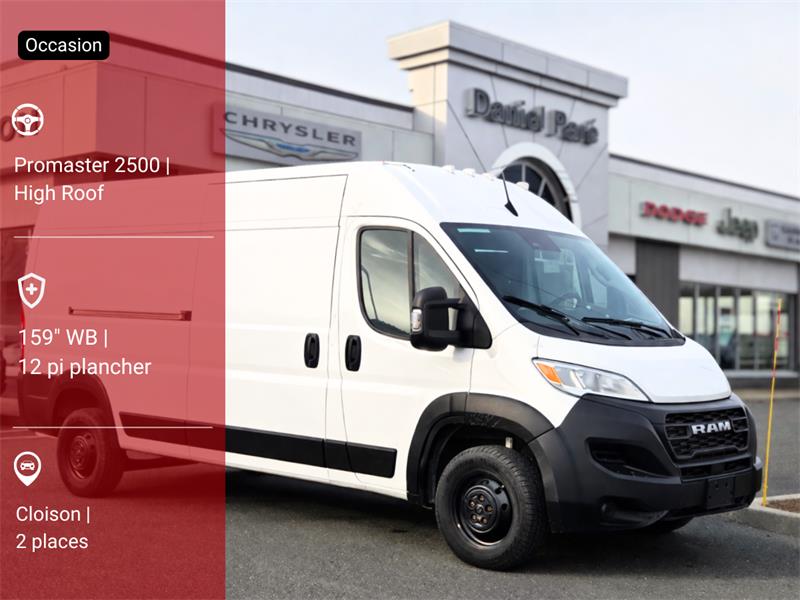 ram ProMaster fourgonnette utilitaire 2023