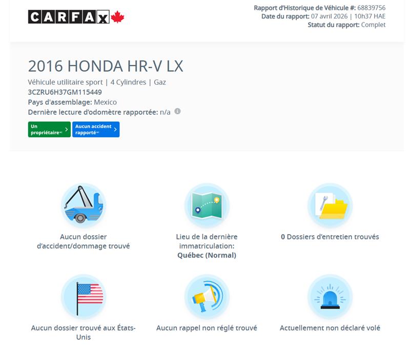 honda HR-V 2016 - 2