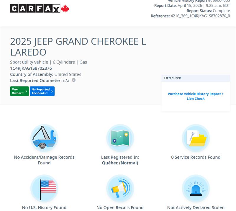 jeep Grand Cherokee L 2025 - 2