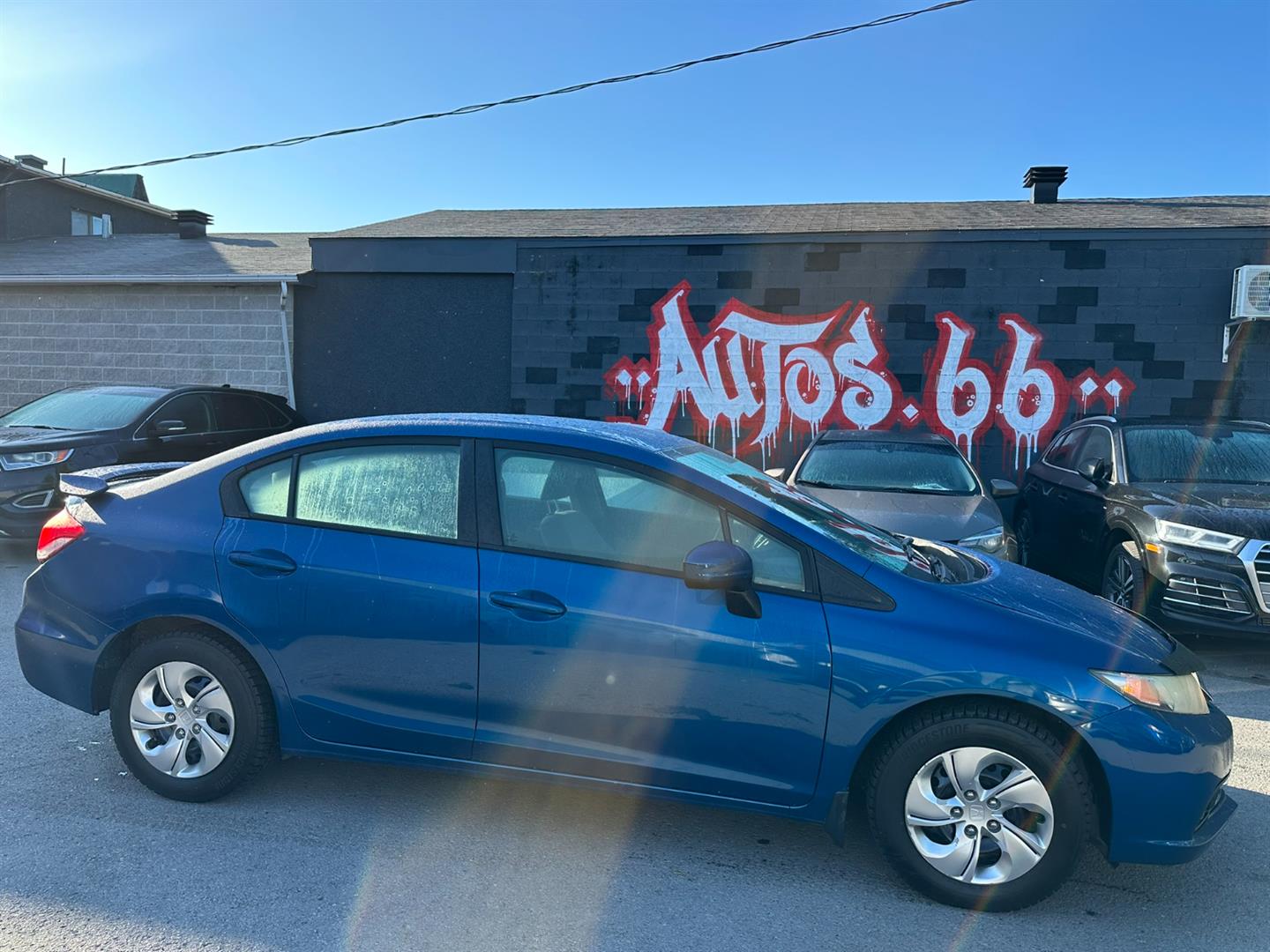 Blue 2015 Honda Civic LX Sedan Front-Wheel Drive Manual