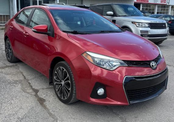Red 2015 Toyota Corolla S Sedan Front-Wheel Drive Automatic