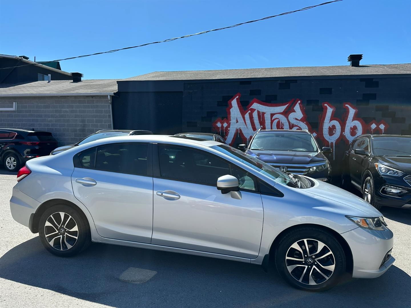 Gray 2015 Honda Civic Sedan Front-Wheel Drive Automatic