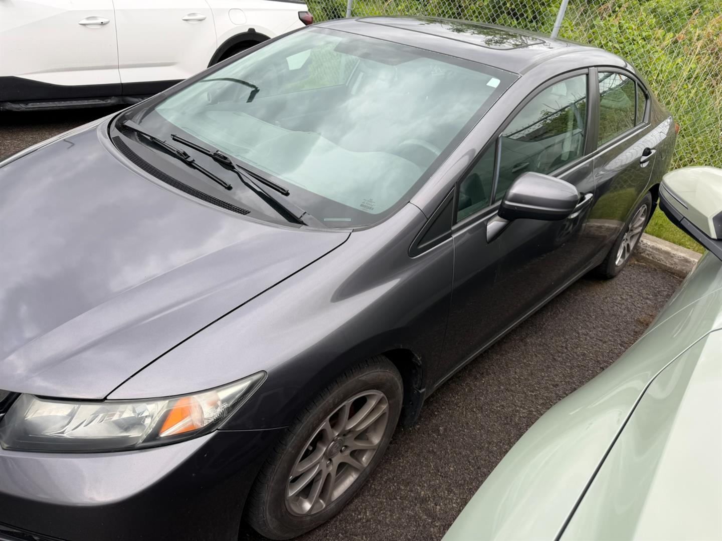 Gray 2015 Honda Civic Sedan Front-Wheel Drive Manual