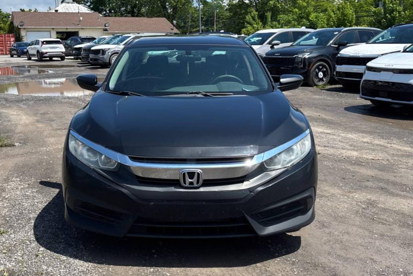 Black 2016 Honda Civic Sedan Front-Wheel Drive Manual