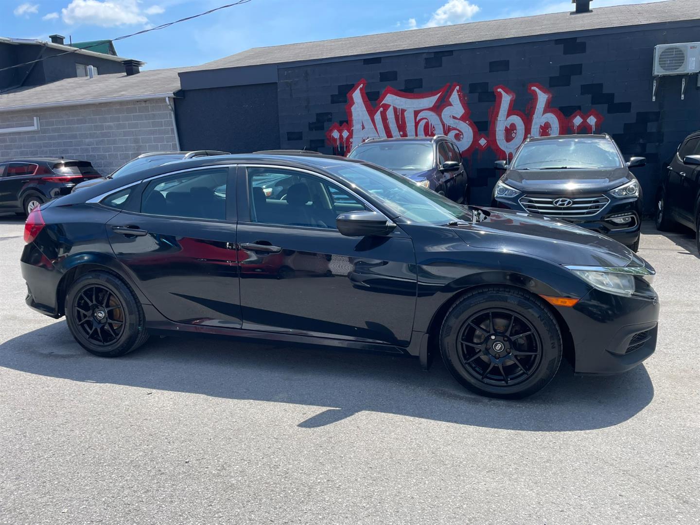 Black 2016 Honda Civic Sedan Front-Wheel Drive Manual