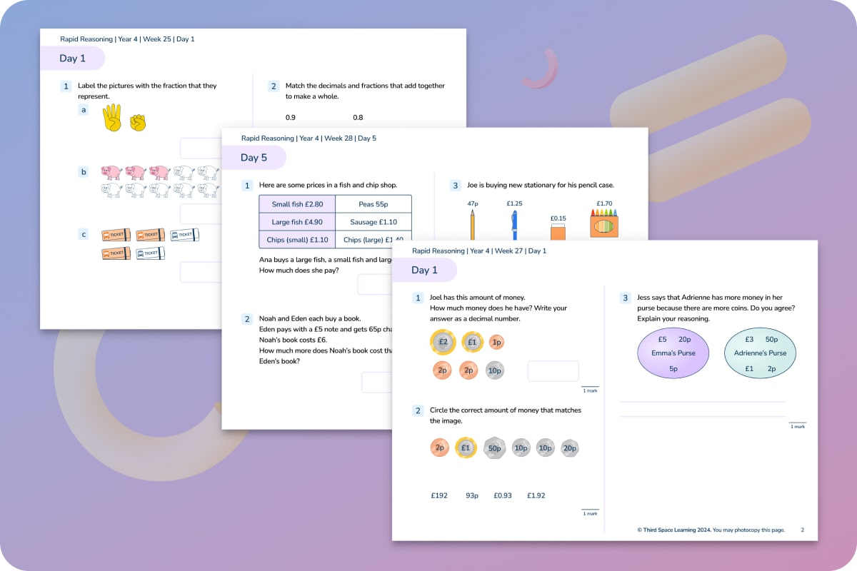 Rapid Reasoning | Weeks 25 to 30 | Year 4
