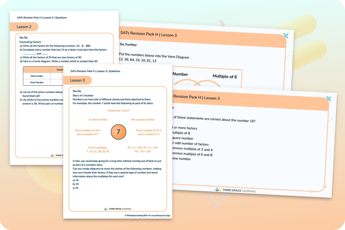 SATs Revision Pack H Factors And Multiples | Maths Hub | Third Space ...
