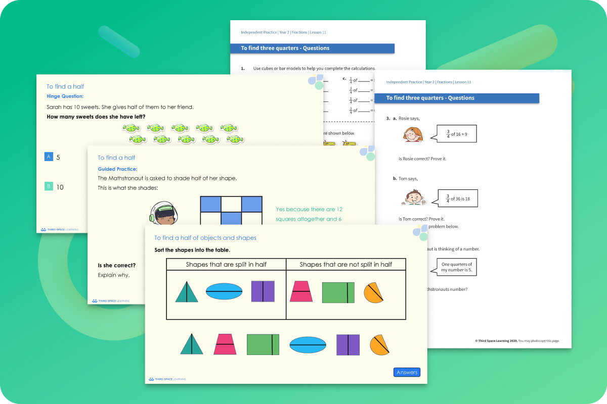 Ready-To-Go Lessons V2 | Fractions | Year 2