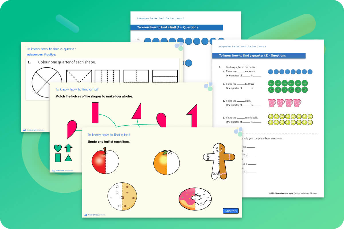 Ready-To-Go Lessons V2 | Fractions | Year 1