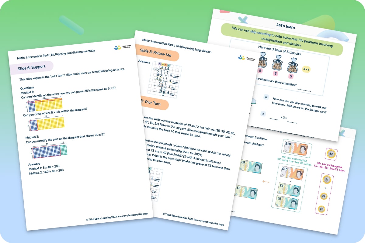 Maths Intervention Packs KS1 KS2 Primary Maths Third Space 