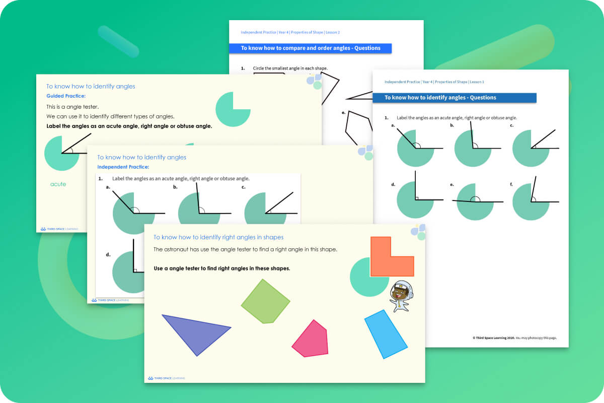 Ready-To-Go Lessons V2 | Properties Of Shape | Year 4