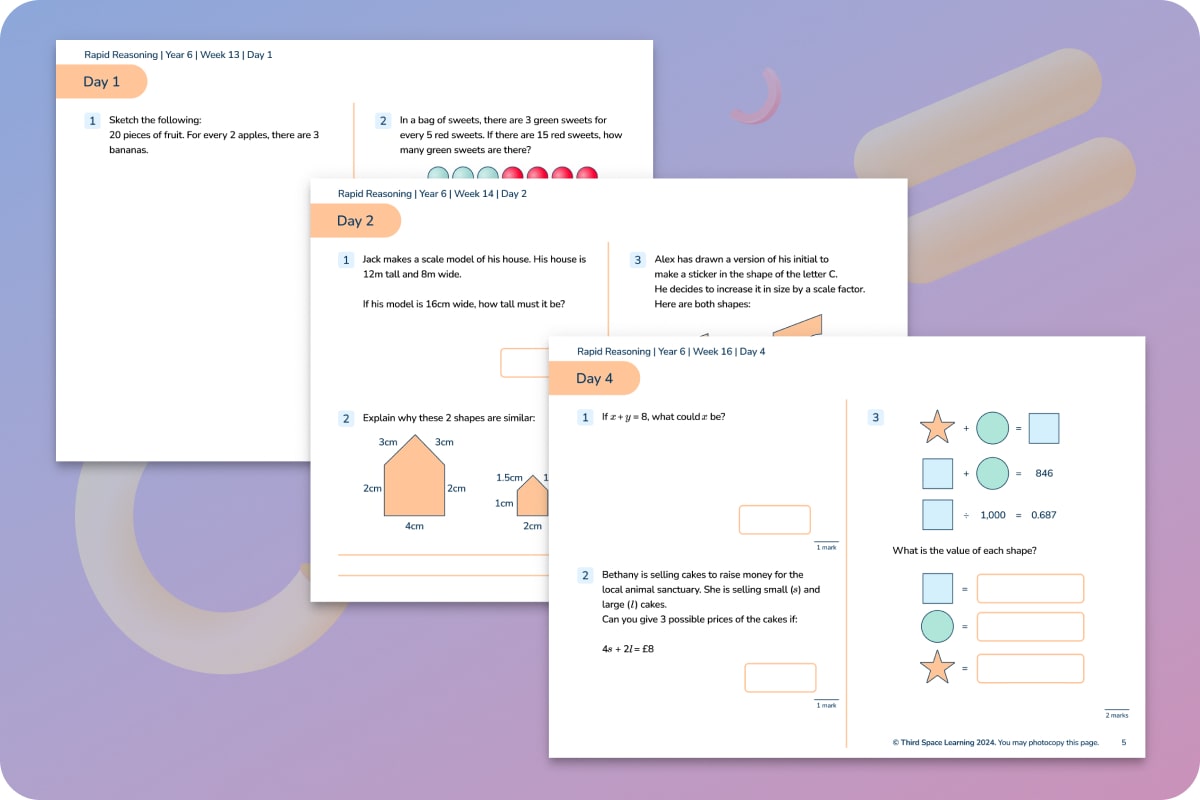 Rapid Reasoning | Weeks 13 to 18 | Year 6