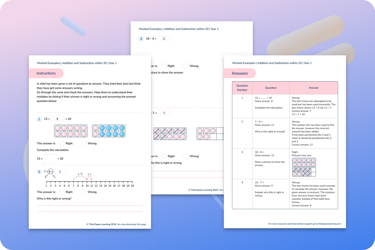 Addition Year 1 | Maths Hub | Third Space Learning