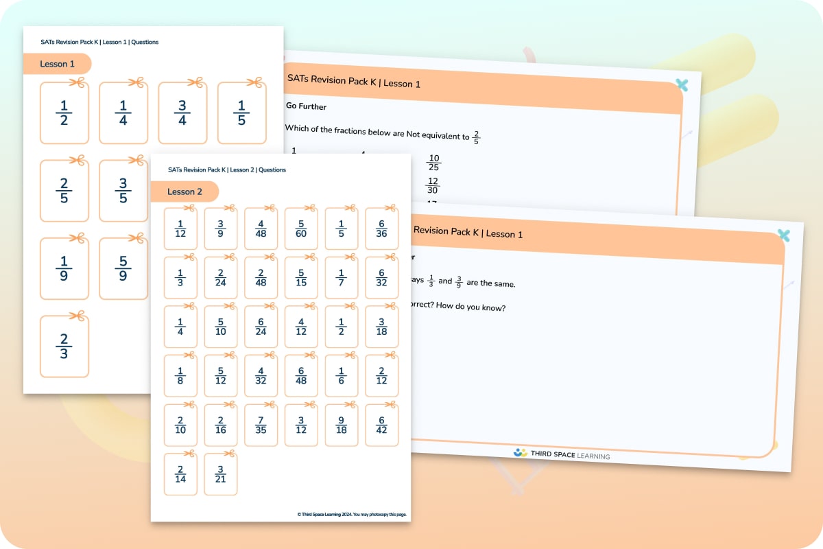 SATs Revision Pack K | Equivalent Fractions