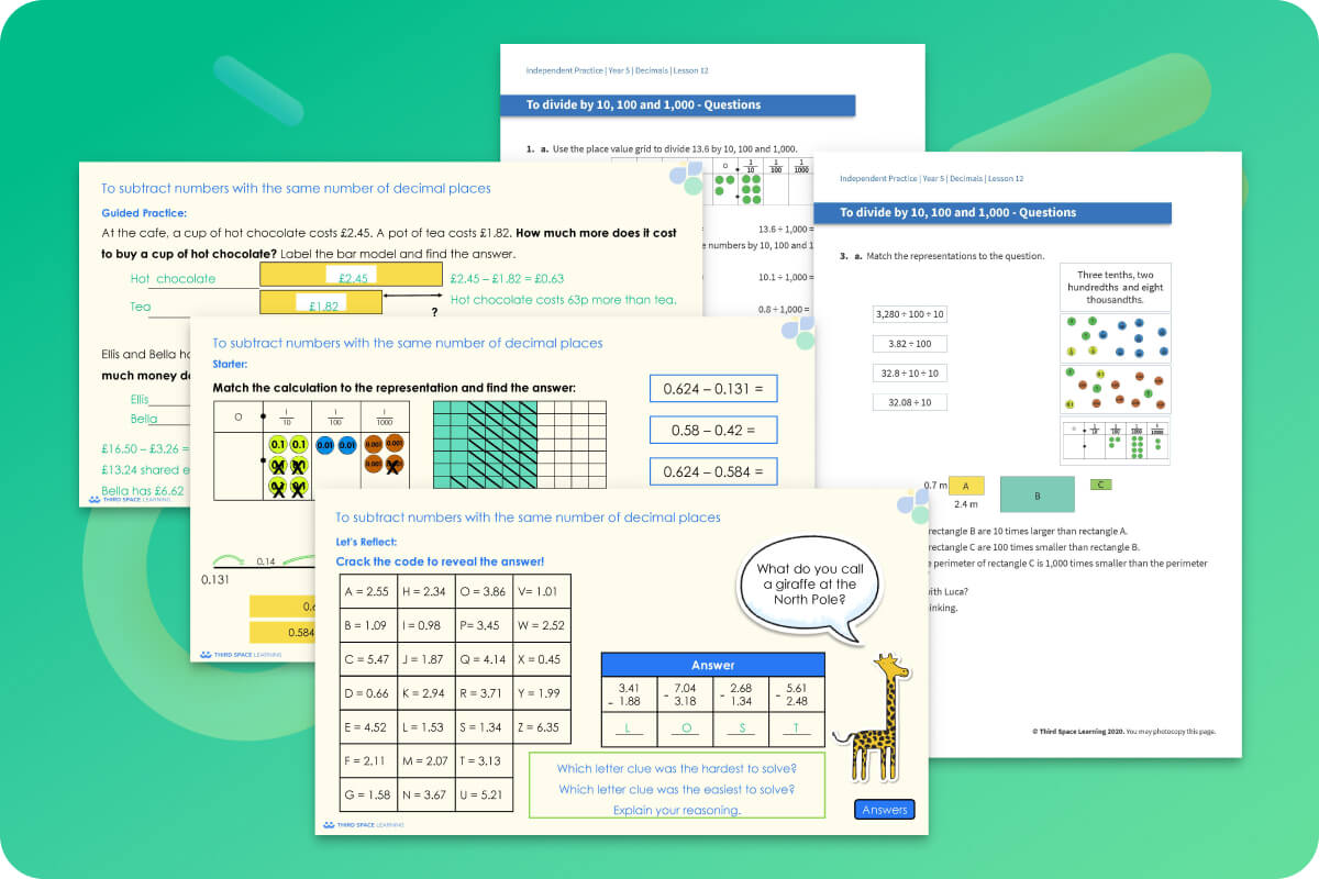 Ready-To-Go Lessons V2 | Decimals | Year 5