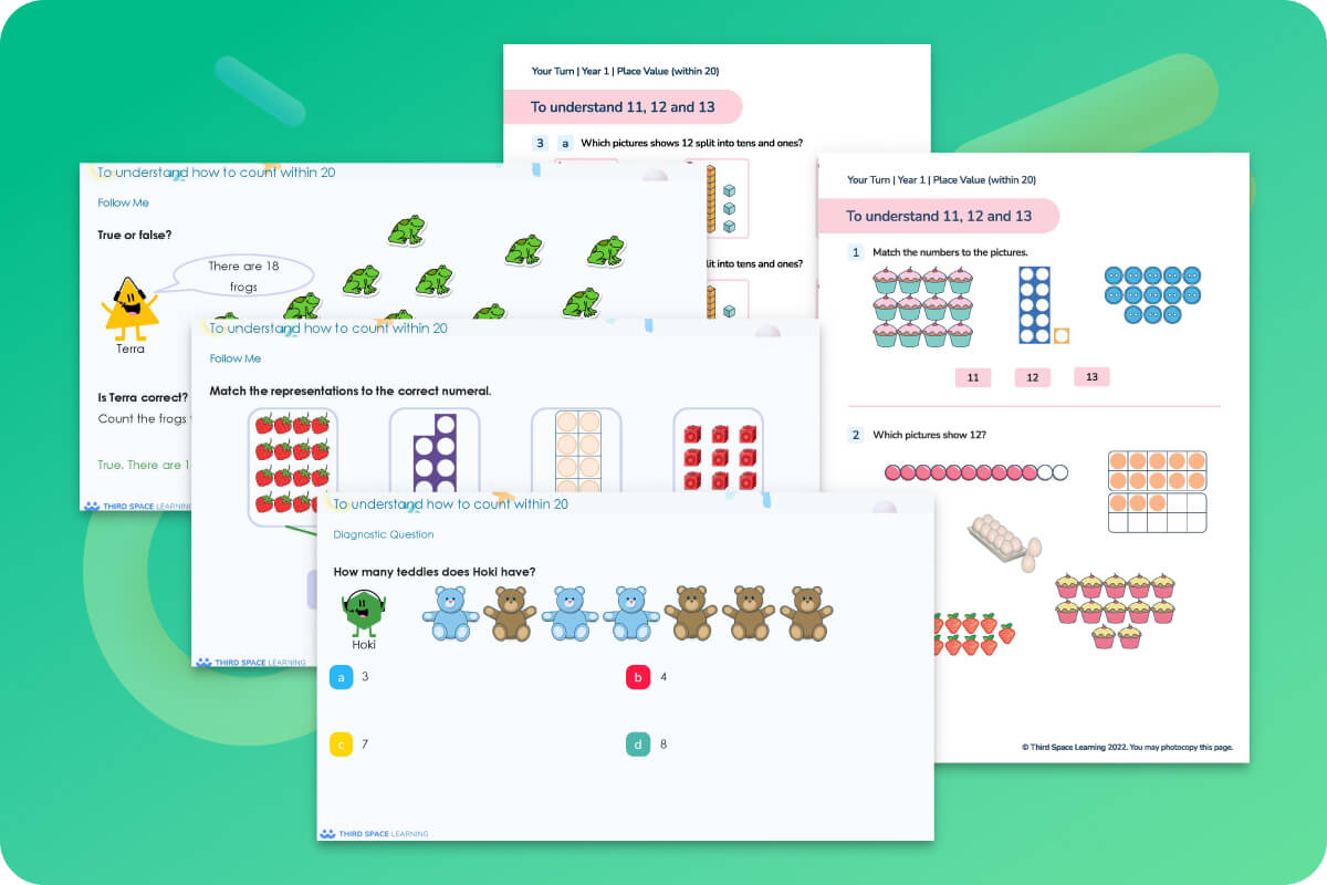 Ready-To-Go Lessons V3 | Place Value Within 20 | Year 1