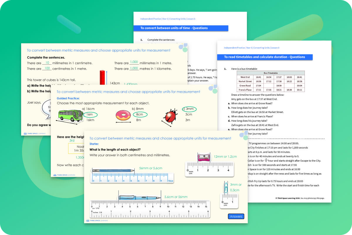 Ready-To-Go Lessons V2 | Converting Units | Year 5
