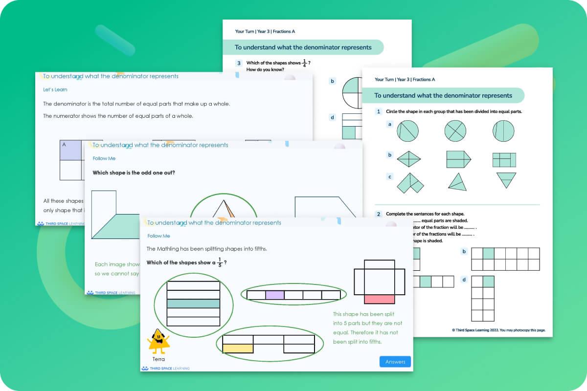 Ready-To-Go Lessons V3 | Fractions A | Year 3